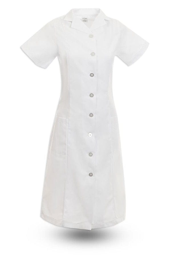 Women's White Housekeeping Princess Dress HousekeepingUniforms.com Women's White Housekeeping Princess Dress HousekeepingUniforms.com