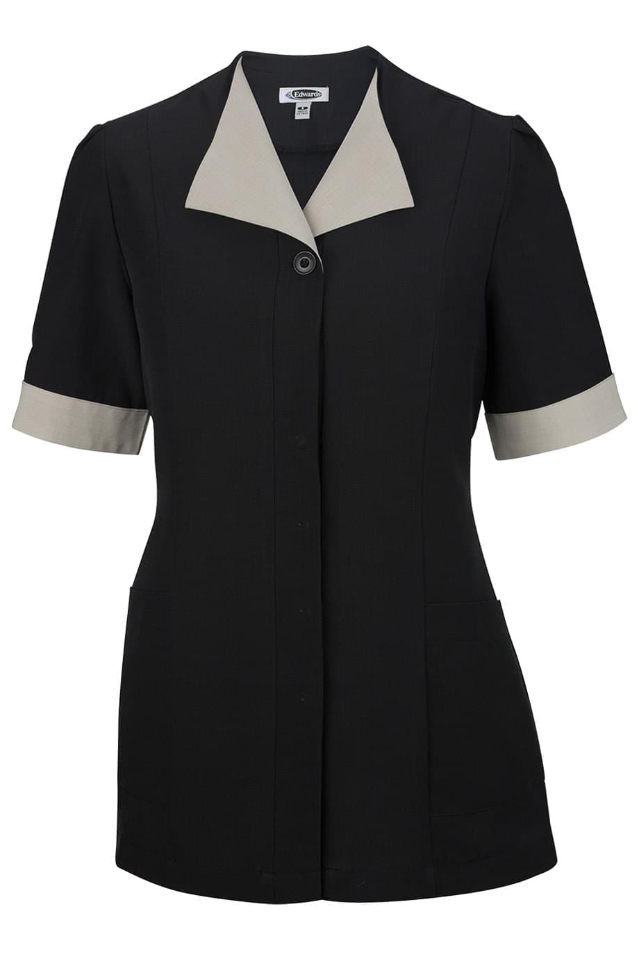 Women's Black Pinnacle Housekeeping Tunic – HousekeepingUniforms.com