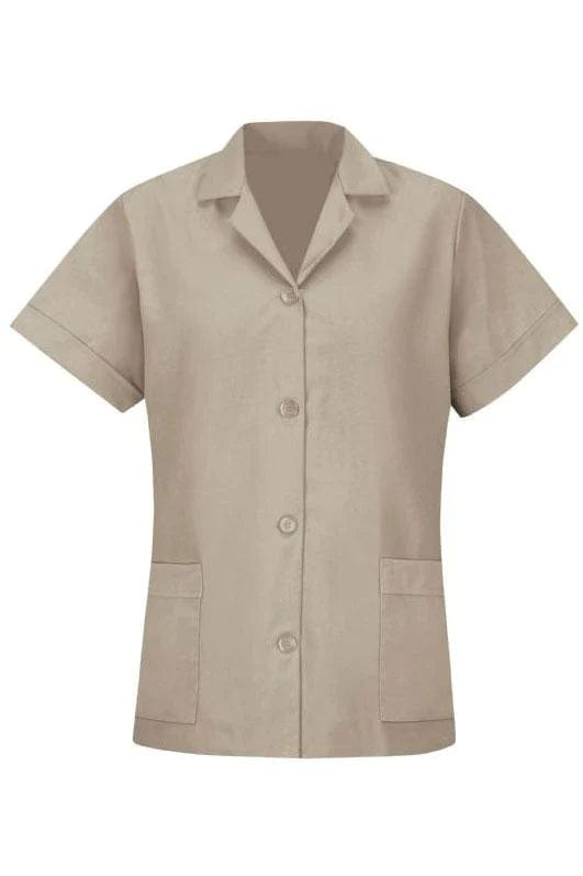 Tan Women's Smock Loose Fit Short Sleeve
