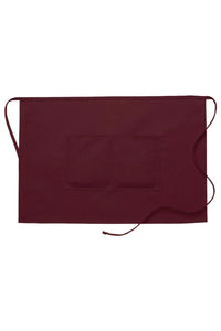 DayStar Maroon Deluxe Half Bistro Apron (2 Pockets)