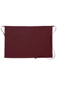DayStar Maroon Deluxe Half Bistro Apron (1 Pocket)
