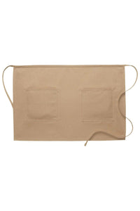 DayStar Khaki Deluxe Half Bistro Apron (2 Patch Pockets)