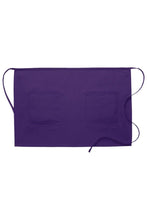 DayStar Purple Deluxe Half Bistro Apron (2 Patch Pockets)