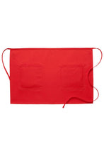 DayStar Red Deluxe Half Bistro Apron (2 Patch Pockets)