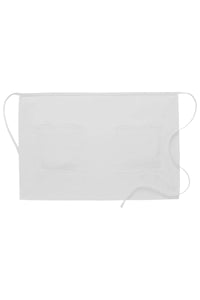 DayStar White Deluxe Half Bistro Apron (2 Patch Pockets)