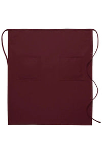 DayStar Maroon Deluxe Full Bistro Apron (2 Pockets)