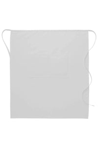 DayStar White Deluxe Full Bistro Apron (Center Divided Pocket)