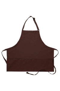 DayStar Brown Deluxe Bib Adjustable Apron (3 Pockets)