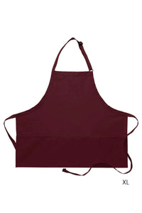 DayStar Maroon Deluxe Bib XL Adjustable Apron (3 Pockets)