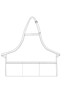 DayStar Deluxe Pinstripe Bib Adjustable Apron (3 Pockets)