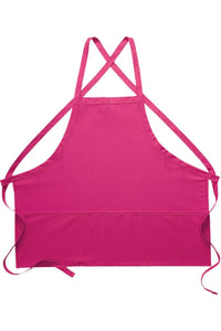 DayStar Hot Pink Deluxe Criss Cross Bib Apron (3 Pockets)