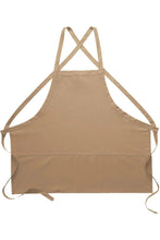 DayStar Khaki Deluxe Criss Cross Bib Apron (3 Pockets)