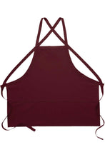 DayStar Maroon Deluxe Criss Cross Bib Apron (3 Pockets)