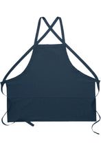 DayStar Navy Deluxe Criss Cross Bib Apron (3 Pockets)