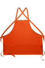 DayStar Orange Deluxe Criss Cross Bib Apron (3 Pockets)