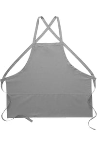 DayStar Silver Deluxe Criss Cross Bib Apron (3 Pockets)