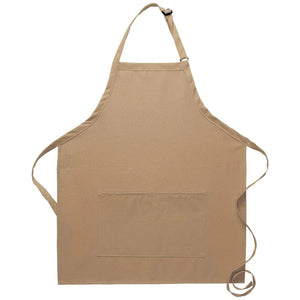 DayStar Khaki Deluxe Bib Adjustable Apron (Center Divided Pocket)