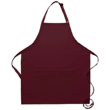 DayStar Maroon Deluxe Bib Adjustable Apron (Center Divided Pocket)