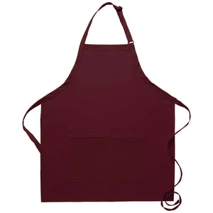 DayStar Maroon Deluxe Bib Adjustable Apron (Center Divided Pocket)