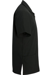 Edwards Men's Black Essential Zip-Front Service Shirt