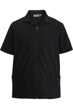 Edwards S Men's Black Essential Zip-Front Service Shirt