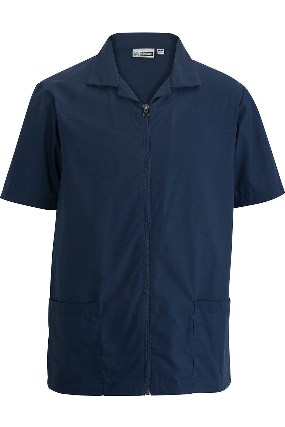 Edwards S Men's Vintage Navy Essential Zip-Front Service Shirt