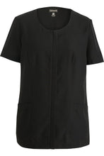 Edwards XXS Women's Black Essential Soft-Stretch Scoop Neck Tunic