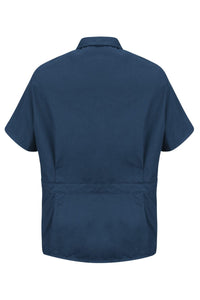 Red Kap Men's Navy Zip-Front Smock