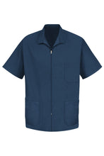 Red Kap S Men's Navy Zip-Front Smock