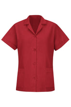 Red Kap S Women's Red Loose Fit Short Sleeve Smock