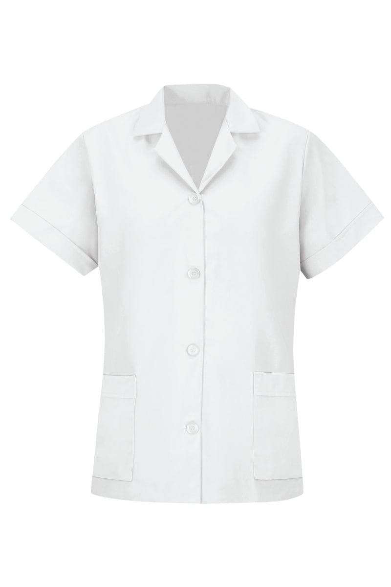 Red Kap S Women's White Loose Fit Short Sleeve Smock