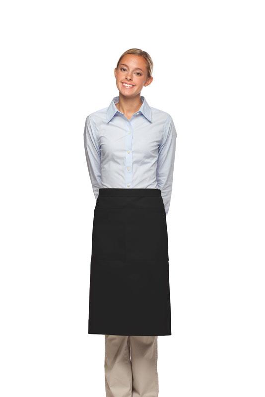 DayStar Black Deluxe 3/4 Bistro Apron (2 Pockets)