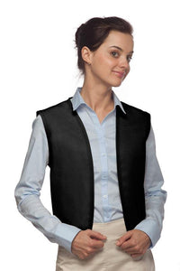 DayStar Black No Buttons Unisex Vest with No Pockets