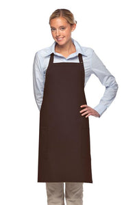 DayStar Brown Deluxe Bib Adjustable Apron (2 Patch Pockets)