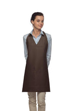 DayStar Brown Deluxe V-Neck Adjustable Tuxedo Apron (2 Pockets)