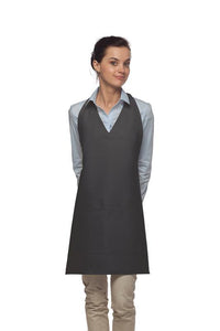 DayStar Charcoal Deluxe V-Neck Adjustable Tuxedo Apron (2 Pockets)