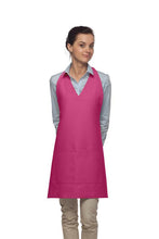 DayStar Hot Pink Deluxe V-Neck Adjustable Tuxedo Apron (2 Pockets)