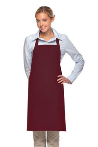 DayStar Maroon Deluxe Bib Adjustable Apron (2 Patch Pockets)