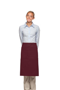 DayStar Maroon Deluxe 3/4 Bistro Apron (2 Pockets)