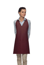 DayStar Maroon Deluxe V-Neck Adjustable Tuxedo Apron (2 Pockets)