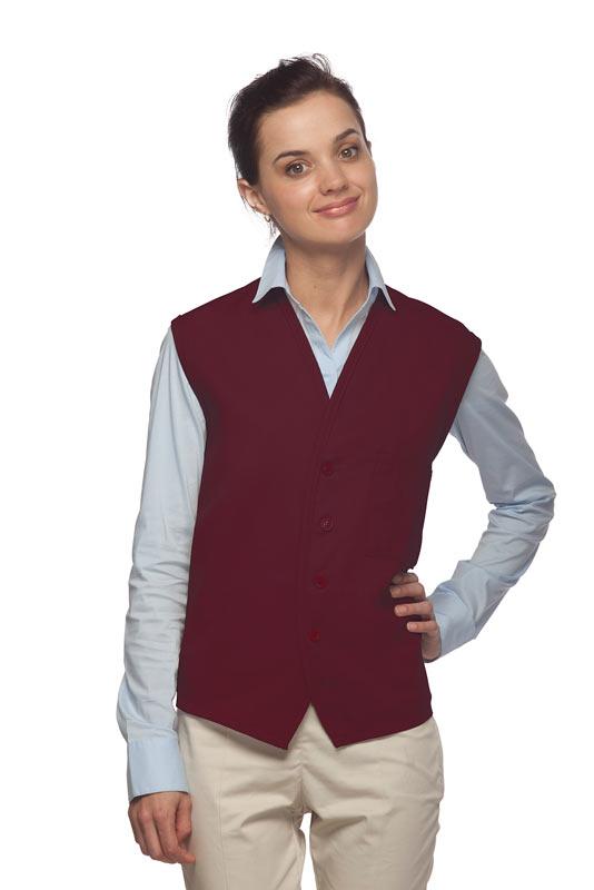 DayStar Maroon 4-Button Unisex Vest with 1 Pocket
