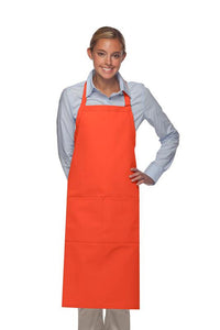 DayStar Orange Deluxe XL Butcher Adjustable Apron (2 Pockets)