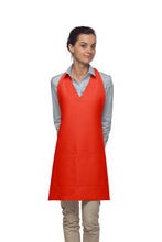DayStar Orange Deluxe V-Neck Adjustable Tuxedo Apron (2 Pockets)