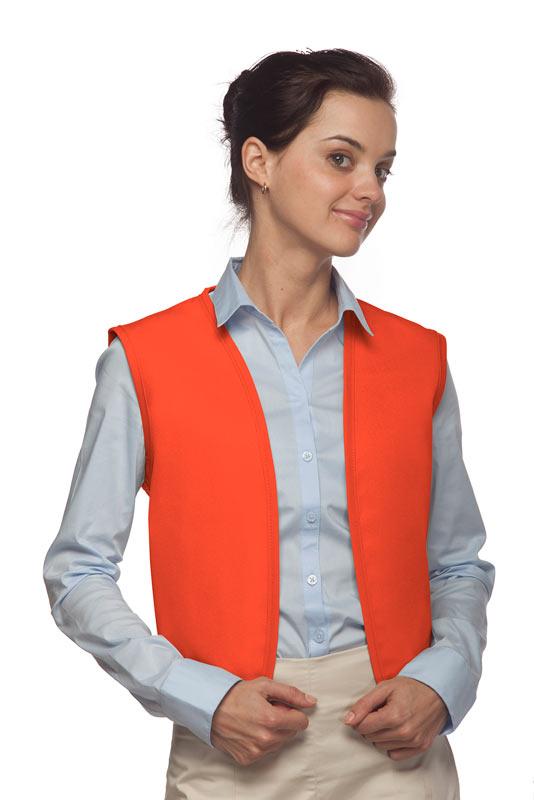 DayStar Orange No Buttons Unisex Vest with No Pockets