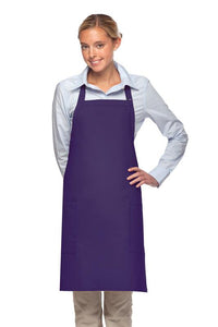 DayStar Purple Deluxe Bib Adjustable Apron (2 Patch Pockets)