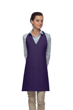 DayStar Purple Deluxe V-Neck Adjustable Tuxedo Apron (2 Pockets)