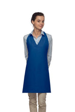 DayStar Royal Blue Deluxe V-Neck Adjustable Tuxedo Apron (2 Pockets)