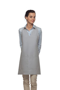 DayStar Silver Deluxe V-Neck Adjustable Tuxedo Apron (2 Pockets)