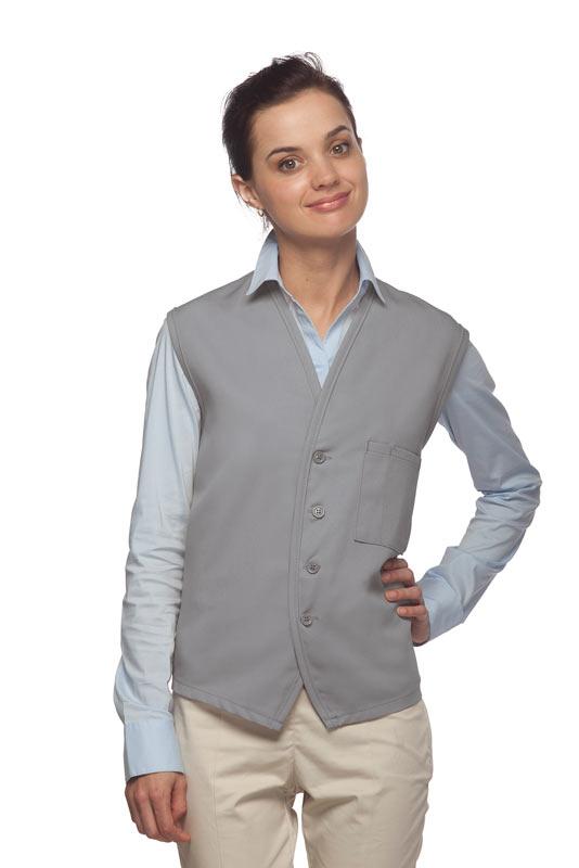 DayStar Silver 4-Button Unisex Vest with 1 Pocket