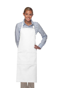 DayStar White Deluxe XL Butcher Adjustable Apron (2 Pockets)